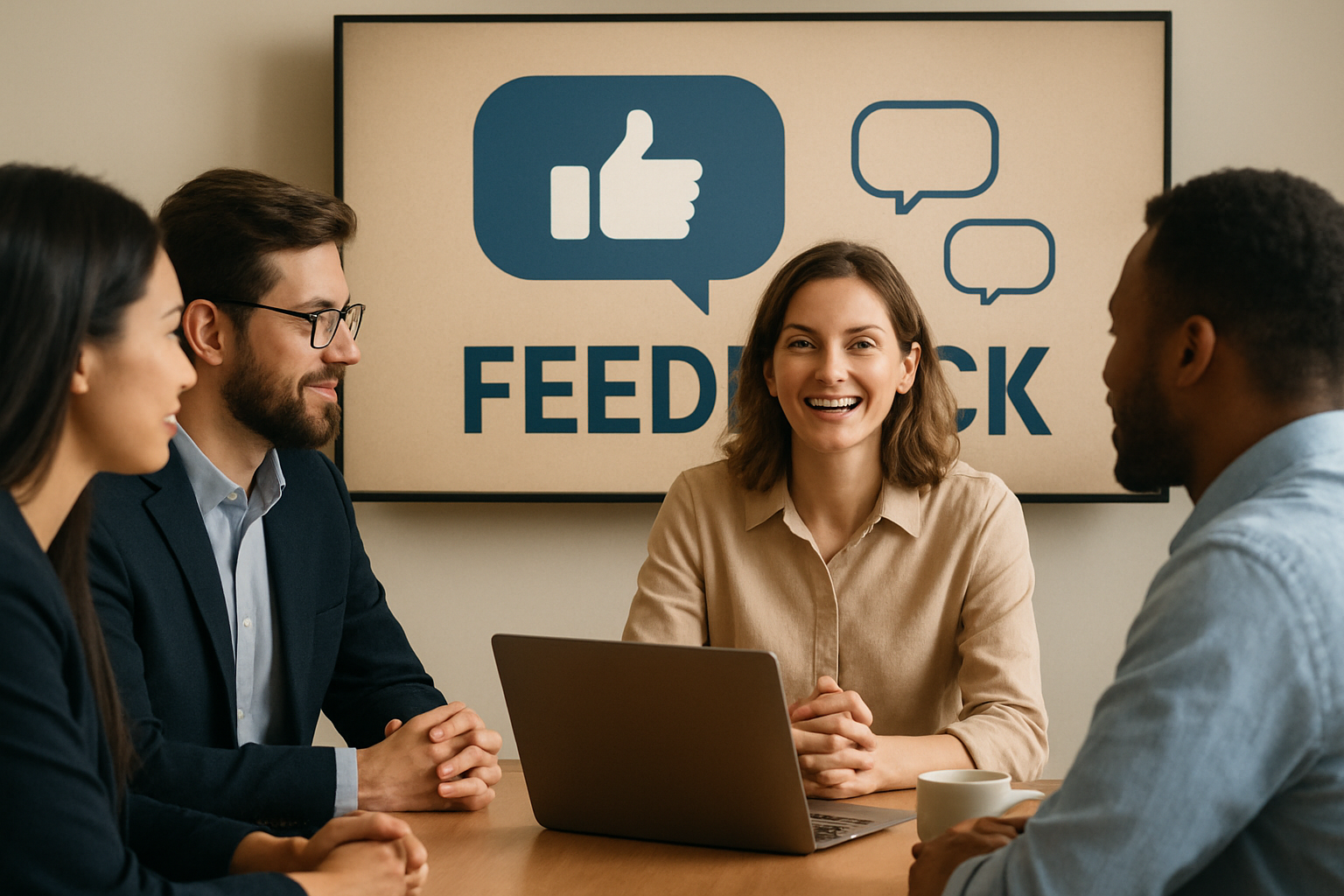 Nowoczesny zespół korzystający z technologii feedbacku – ilustracja artykułu