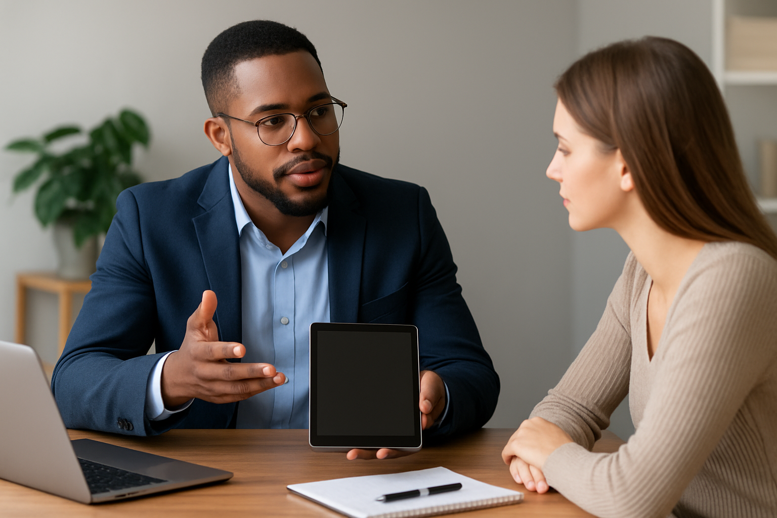 Nowoczesny workspace z technologiami wspierającymi rozwój osobisty i mentoring – ilustracja artykułu