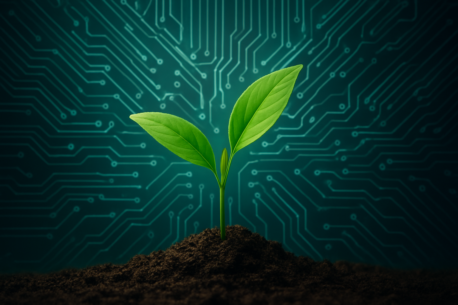 Nowoczesny ogród łączący technologię i naturę – ilustracja artykułu