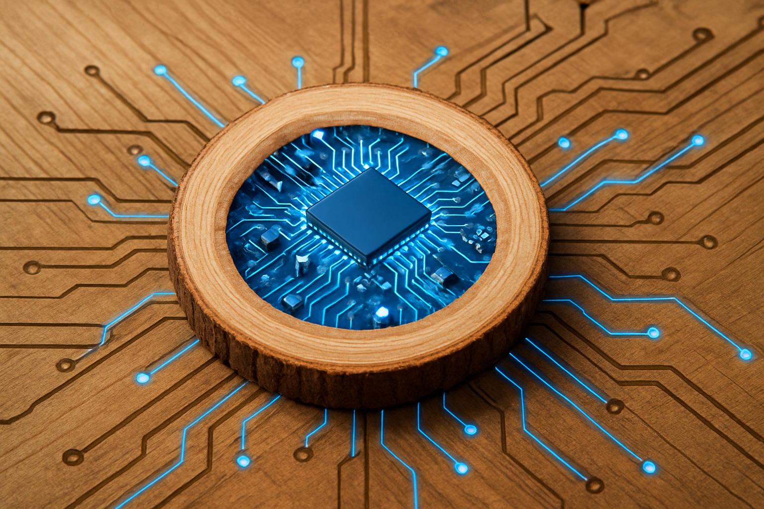 Nowoczesny eko-projekt z drewna i technologii – ilustracja artykułu