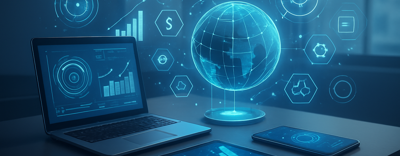 Nowoczesny cyfrowy workspace z technologiami przyszłości dla firm online w 2025 roku