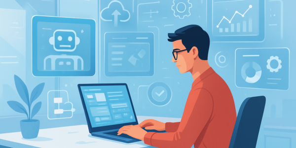 wolny przedsiębiorca korzystający z nowoczesnych technologii automatyzacji