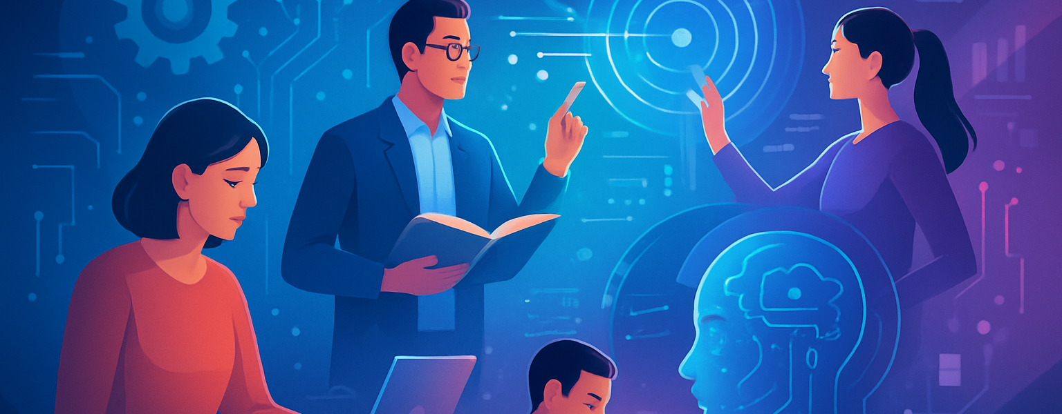 Ilustracja rozwoju kompetencji przyszłości i technologii cyfrowych