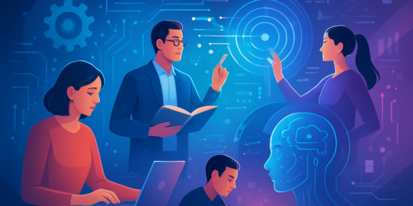 Ilustracja rozwoju kompetencji przyszłości i technologii cyfrowych