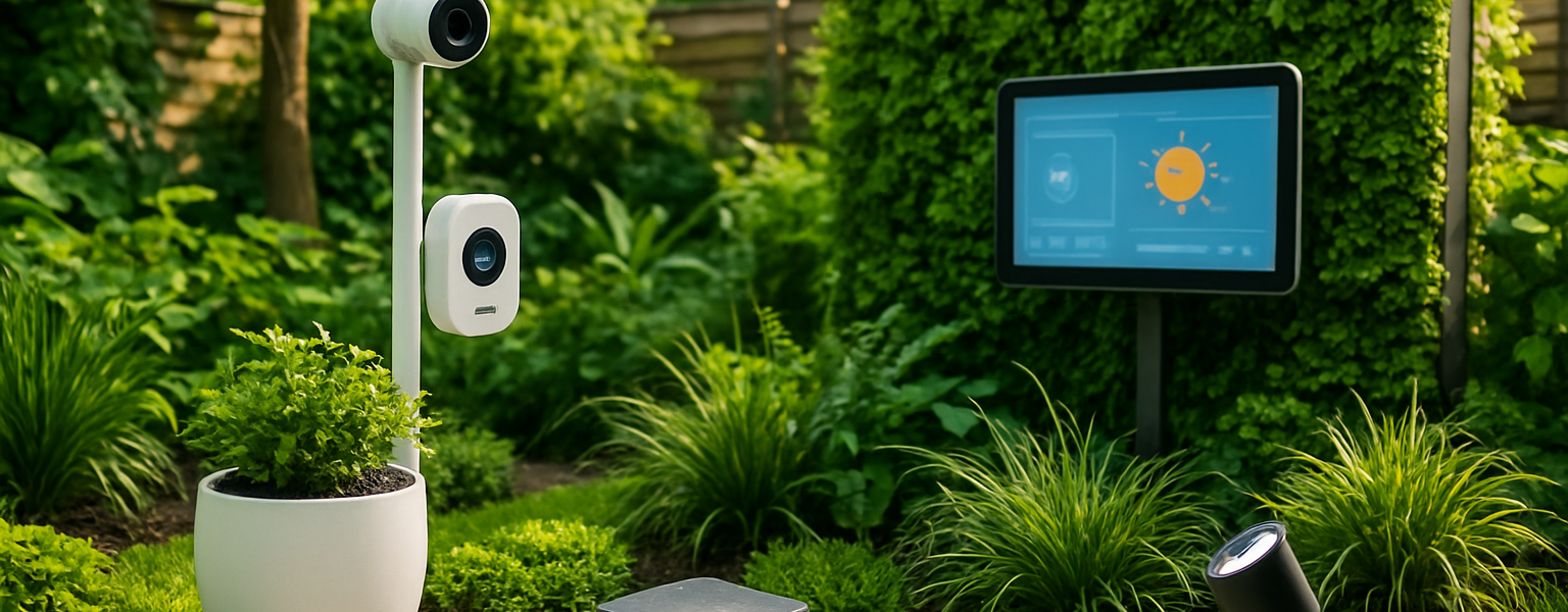 Nowoczesny ogród łączący technologię i naturę